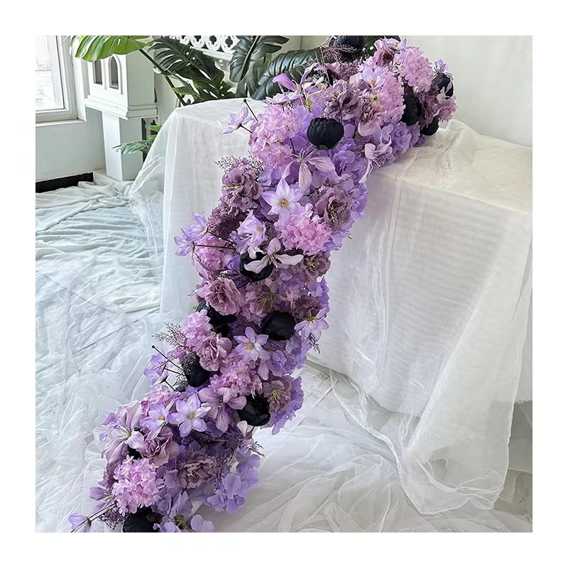 CQ28 Custom Purple White Artificial Rose Flower Ball Cheap Wedding Centerpieces & Table Decorations for Wedding Decoration