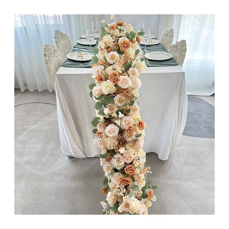 CQ50 Factory Direct Wedding Table Flower Aisle Runner Artificial Wedding Flower Arrangement for Christmas Occasions