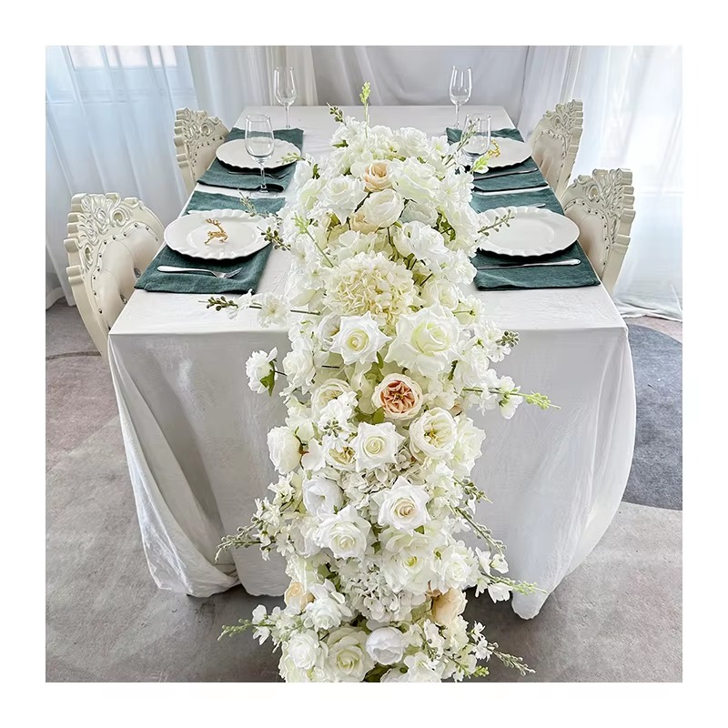 CQ37 Artificial Silk Flower Arrangement Christmas Events Decorative Rose Hydrangea Backdrop Weddings Stages Stage Wedding