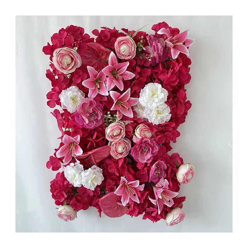 Customized 3D Floral Design Artificial Silk Flower Wall Panel for Wedding Halloween Valentine's Day & Easter Decorations