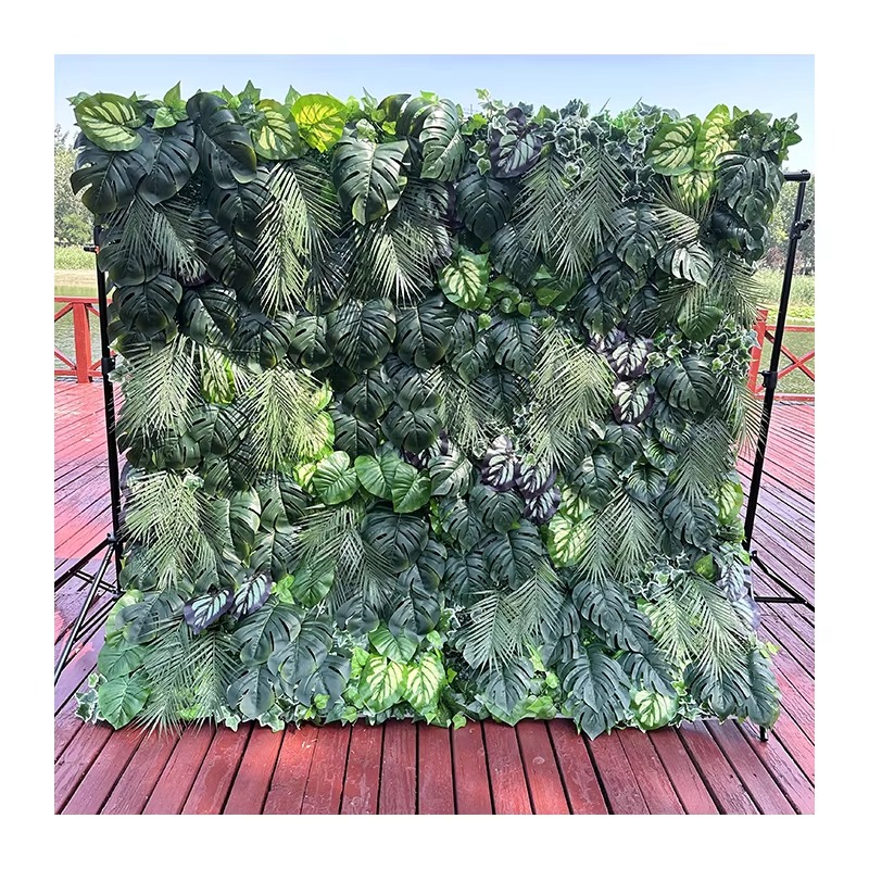 Artificial Grass Wall Panels Plastic Greenery Plant Wall Grass Artificial Grass Wall Backdrop For Home Restaurant Indoor D