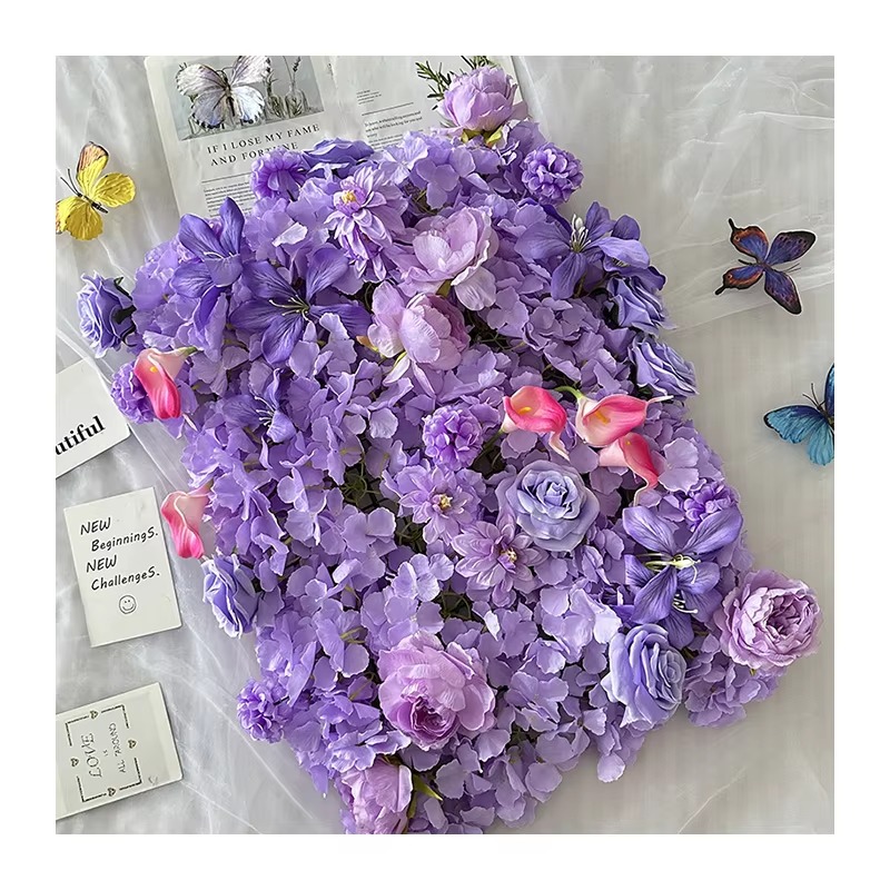 Artificial Purple Flower Wall New Products Versatile Cost-effective Wedding Decoration High Quality High fidelity