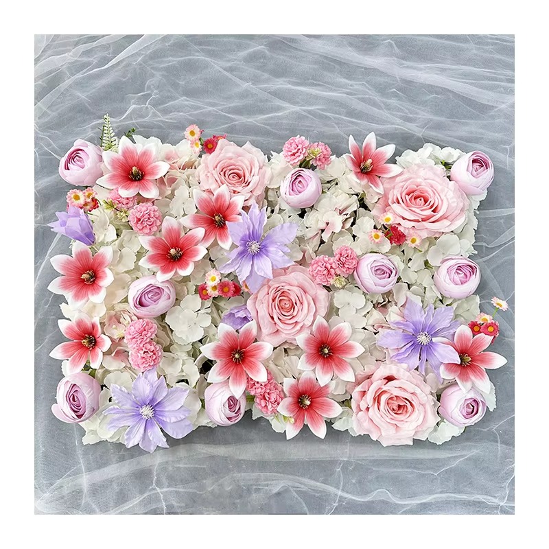  Small Flower Row D109 Light Yellow Light Pink Rose Flower Wall Wedding Decoration High Quality Factory Wholesale