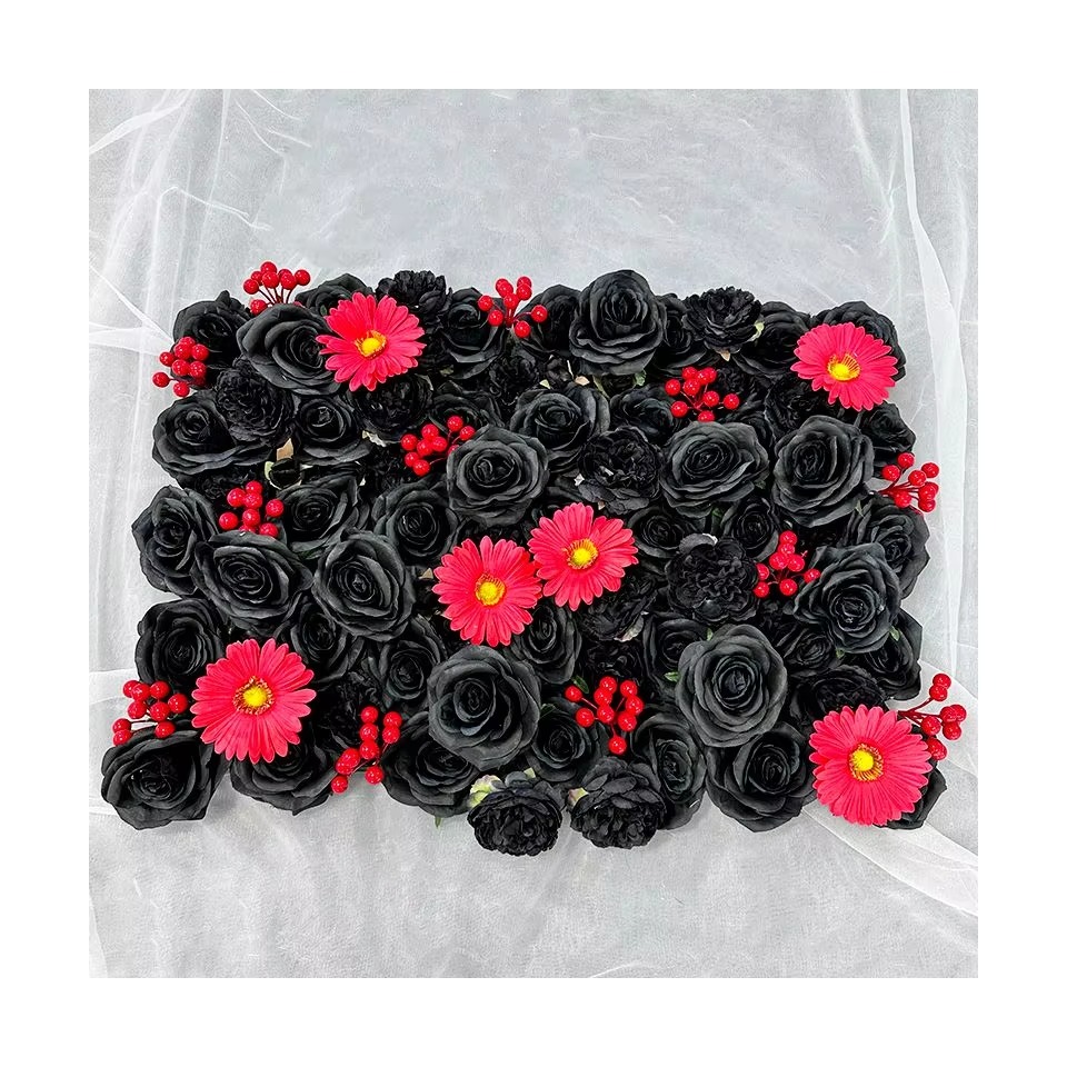  Manufacturer Flower Wall Mat Florals Flowers Artificial Silk Backdrop Decoration Red Backdrops Decoration